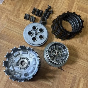 1985 85 LT250R LT250 OEM Clutch Set Basket Hub Center Pressure Plate Primary E44 - Picture 1 of 11