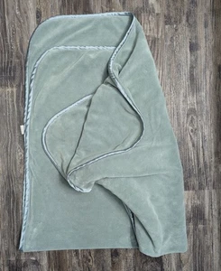 Brookstone NAP sage green throw Blanket satin edge thick plush TRAVEL 36 X 60 - Picture 1 of 4