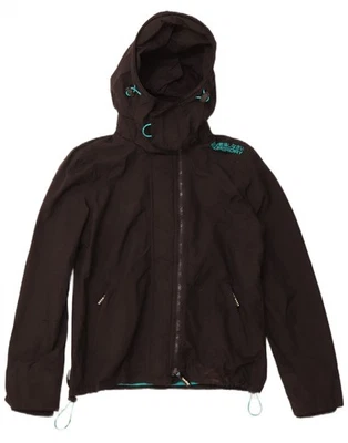 SUPERDRY Damen The Windcheater Windbreaker Jacke UK 14 Medium schwarz EW15 - Bild 1 von 4
