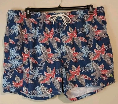 Tommy Bahama 3XLB Azul Floral Hawaiano Playa Natación Tabla Pantalones Cortos Foto 1 de 4