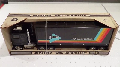 rare 1980's vintage NYLINT GMC black semi truck Haas Cabinetry private label - Image 1 of 4
