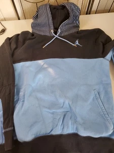 Nike Jordan Club Flight Pullover Sudadera con Capucha Hombre’s Cuadros Grandes Fotos Azul Marino Claro - Imagen 1 de 5