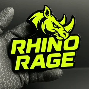1PC RHINO RAGE 3D Emblem Custom Badge Sticker for Car SUV TRUCK - Picture 1 of 2