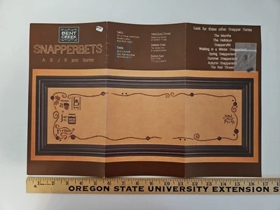 Bent Creek SNAPPERBETS A B J R and BORDER Counted Cross Stitch Pattern  & Snaps - Image 1 of 4