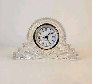 Vintage Godinger Crystal Legends Schreibtisch Kaminuhr Bleikristall 24% ungeprüft - Bild 1 von 22