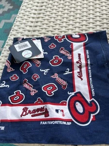 NUEVO CON ETIQUETAS Atlanta Braves 100% Algodón Bandana 20” Mercancía Genuina MLB - Imagen 1 de 5