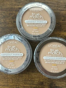 L'Oréal Paris True Match trucco compatto super miscelabile W1 PORCELLANA SPF 17, 3 PEZZI - Foto 1 di 3