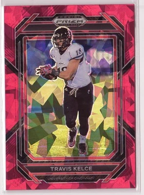 Football 2023 Panini Prizm Draft Picks #95 Travis Kelce Prizms Red Ice - Image 1 of 2