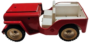 Vintage 1960's Red Tonka Fire Dept Jeep Pumper Truck - Picture 1 of 6