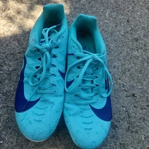 Nike Zoom Rival Sprint Track Spikes Blue Teal Size 8 Women's Racing Shoes - Picture 1 of 9