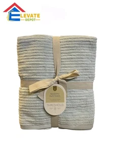 Threshold 2er-Pack schnelltrocknende Badetücher meergrün 100 % Baumwolle 30 x 54 Zoll OEKO-TEX - Bild 1 von 3