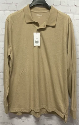 Saddlebred Men's XL Brown Long Sleeve Polo Shirt NEW - Image 1 of 4