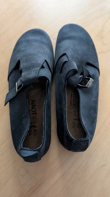 Naot Kirei Mary Jane negro gamuza/cuero patente para mujer talla 9 Foto 1 de 4