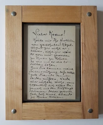 HEINRICH ZILLE Orig. Brief handsigniert an Bildhauer August Kraus, Kegeln Berlin - Bild 1 von 4