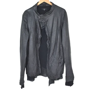 Chaqueta de cuero drapeado Claude Maus Buttersoft talla M 10 - Imagen 1 de 14