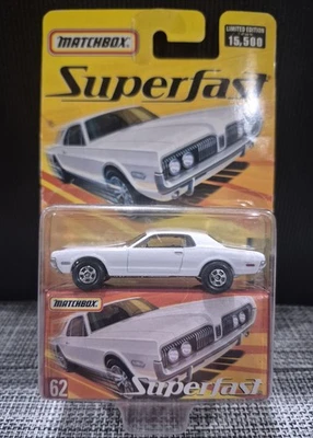 Matchbox Superfast 1968 Mercury Cougar 2005 blanco #62 edición limitada fundido a presión Foto 1 de 4