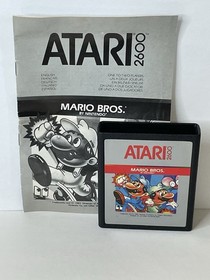Mario Bros. (Atari 2600, 1983) Authentic Cartridge & Manual Only Cleaned Tested