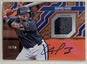 2025 Topps Series 2 Francisco Alvarez /50 Auto City Connect Swatch Collection - Picture 1 of 2
