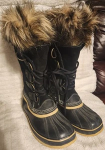 Sorel Joan Of Arctic Fur Trim Insulated Waterproof Snow Boots Womens Size 9 - Picture 1 of 9