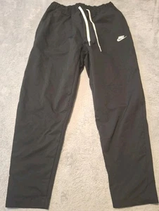 Nike Club Mens Woven Taper Leg Pants Large Black Drawstring Track DX0623-010 - Picture 1 of 9