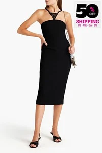 RRP€885 CHRISTOPHER KANE Knitted Midi Bodycon Dress IT40 US4 UK8 S Lace Inser t - Picture 1 of 7
