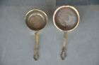 2 Pc Vintage Brass Handcrafted Fine Quality Tea Strainers With Handles