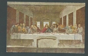Tarjeta postal Milán Italia Ca 1932 pintura de Jesucristo en la última cena - Imagen 1 de 1