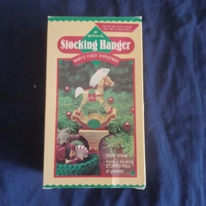 Hallmark 1984 Baby's First Christmas 1986 Stocking Hanger - Picture 1 of 8
