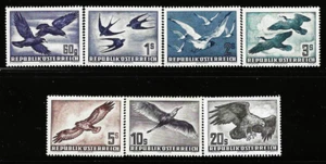 Österreich 1950-53 #C54-#C60 Luftpost Komplettsatz (7) , postfrisch,/LH, sehr schön, Nebel - Bild 1 von 2