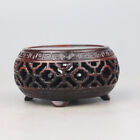 8cm Chinese Rosewood Carved Nice Drum Style Stand Display