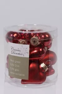 12 Árbol de Navidad Mini Corazones de vidrio Joyería Árbol de Navidad Rojo Bola de Navidad 010184 - Imagen 1 de 1