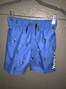 HURLEY Boys Blue Board Shorts w/ Toucans and Pineapples Size 5 NWT - Picture 1 of 2