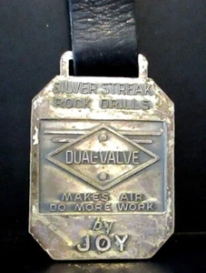 JOY Silver Streak Dual Valve Rock Drill Pocket Watch Fob Advertising Promo mine - Picture 1 of 4