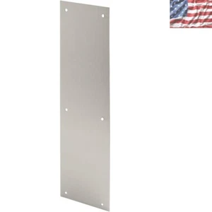 4 pulgadas x 16 in. Placa de empuje de puerta de acero inoxidable con herrajes de montaje incluidos - Imagen 1 de 3