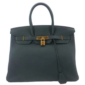 HERMES Birkin 35 Togo Leather Tote Bag Vert Cypress - Picture 1 of 17