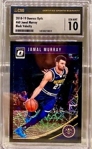 2018-19 Donruss Optic Jamal Murray #60 Black Velocity 11/39! GEM MINT CGC 10!! - Picture 1 of 2