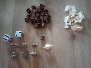 Complete DOG-OPOLY Pieces 6 Tokens 12 Bones 30 Doghouses 2 Dice Dogopoly Game - Picture 1 of 2