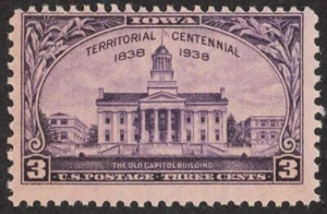 US #838 3¢ Old Capitol Bldg., Iowa 1938 MNH - A - Picture 1 of 1
