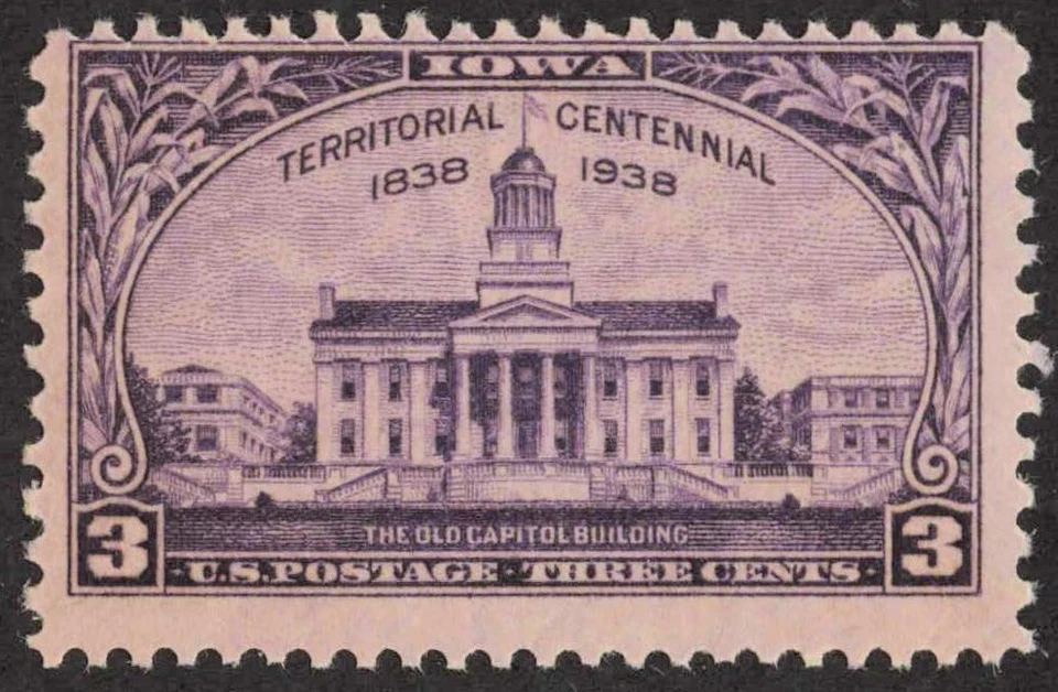 US #838 3¢ Old Capitol Bldg., Iowa 1938 MNH - A - Image 1 of 1