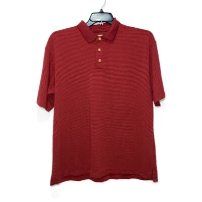 Camisa Polo Jamaica Jaxx Para Hombre Talla XL Roja Rayas Acanalada Manga Corta Foto 1 de 4
