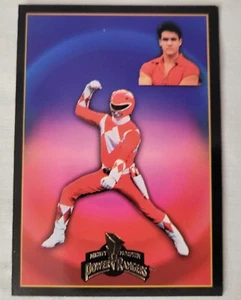 Mighty Morphin POWER RANGER Collect-A-Card F-1 CHASE Red Jason 1994 Saban Ex+ - Picture 1 of 2