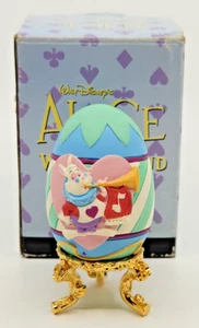 Huevo de Pascua decorativo exclusivo de Walt Disney Store conejo blanco - casi nuevo con caja - Imagen 1 de 4