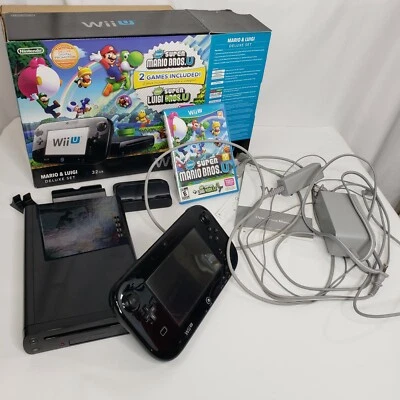 Nintendo Wii U Mario & Luigi Deluxe Set 32GB Black Handheld System - Image 1 of 4