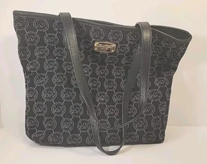 Michael Kors Jet Set Tote Black/White Circle Monogram Fabric - Picture 1 of 9