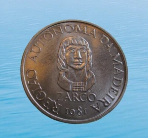 PORTUGUESE MADEIRA 25 ESCUDOS 1981 REGIONAL AUTONOMY KM 4 #8021# - Picture 1 of 2