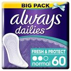 Always Dailies Fresh and Protect Normal Pantyliners 60 Pads Box of 4 60s
