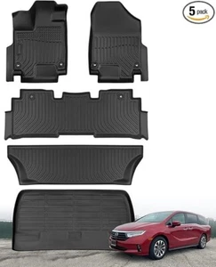 Alfombrillas y revestimiento de carga para Honda Odyssey 2018-2024, accesorios de coche para 5 piezas - Imagen 1 de 6