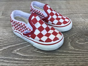 red checkered shoes