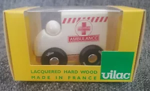 VILAC JUGUETE MADERA - COMO NUEVO EN CAJA - MINI CAMIÓN AMBULANCIA BLANCO - Imagen 1 de 6