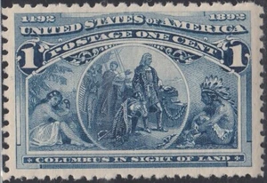USA Scott #230 1ct Columbian Mint OG Hinged Never Hinged VF-XF GEM - Picture 1 of 2